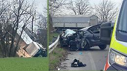 Camion precipita dal cavalcavia dopo lo scontro: 59enne cremonese gravissimo