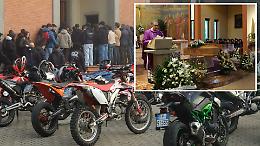 Il silenzio doloroso, poi il rombo dei motori: Cristo Re abbraccia Davide Barbieri