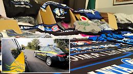 Vestiti contraffatti per la partita di Champions League, sequestrati 800 capi