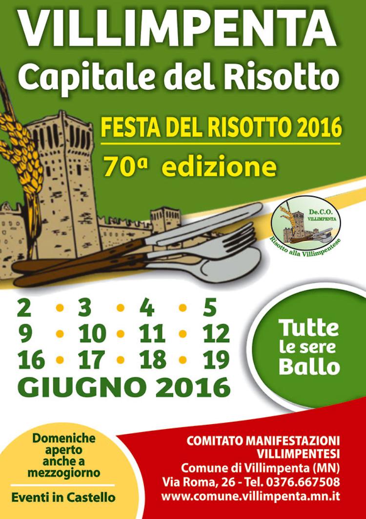 Villimpenta (MN). 70esima edizione della "Festa del Risotto"
