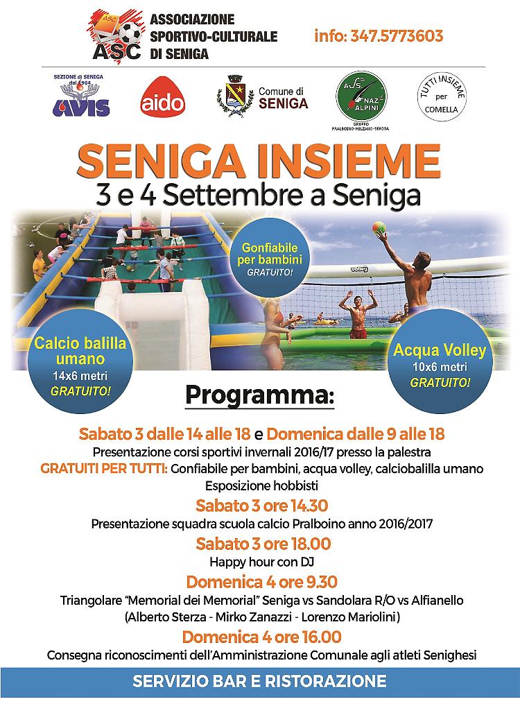 "Seniga insieme" a Seniga il 3 e 4 settebre