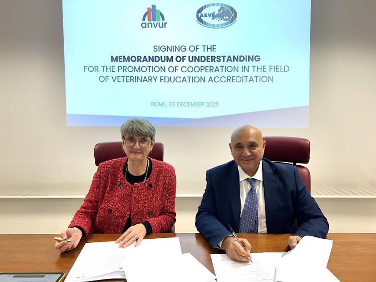 ANVUR-EAEVE: un'intesa per la valutazione della qualit&agrave; in Medicina Veterinaria