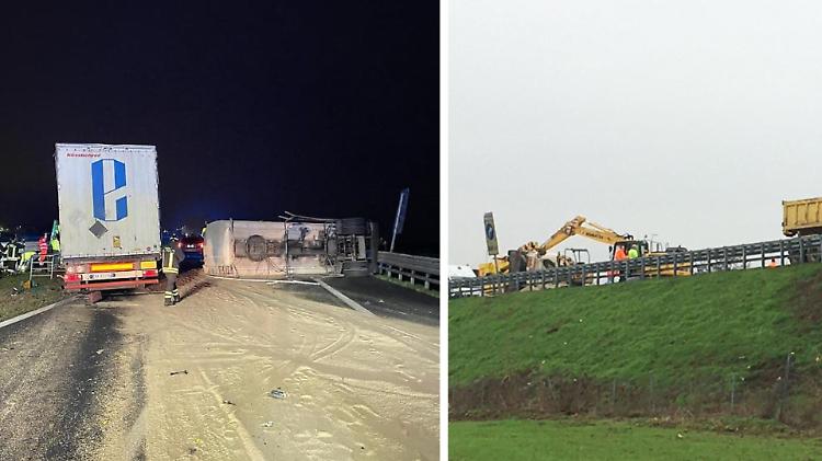 Scontro fra tir in A21, autotrasportatore ricoverato in gravi condizioni