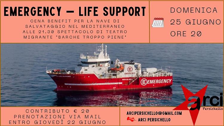 Cena per supportare le missioni di salvataggio della nave Life Support