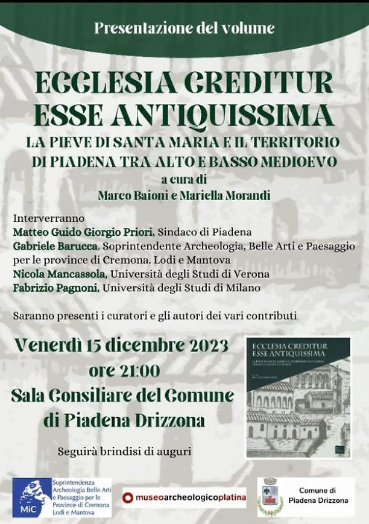 Presentazione del volume "Ecclesia creditur esse antiquissima"