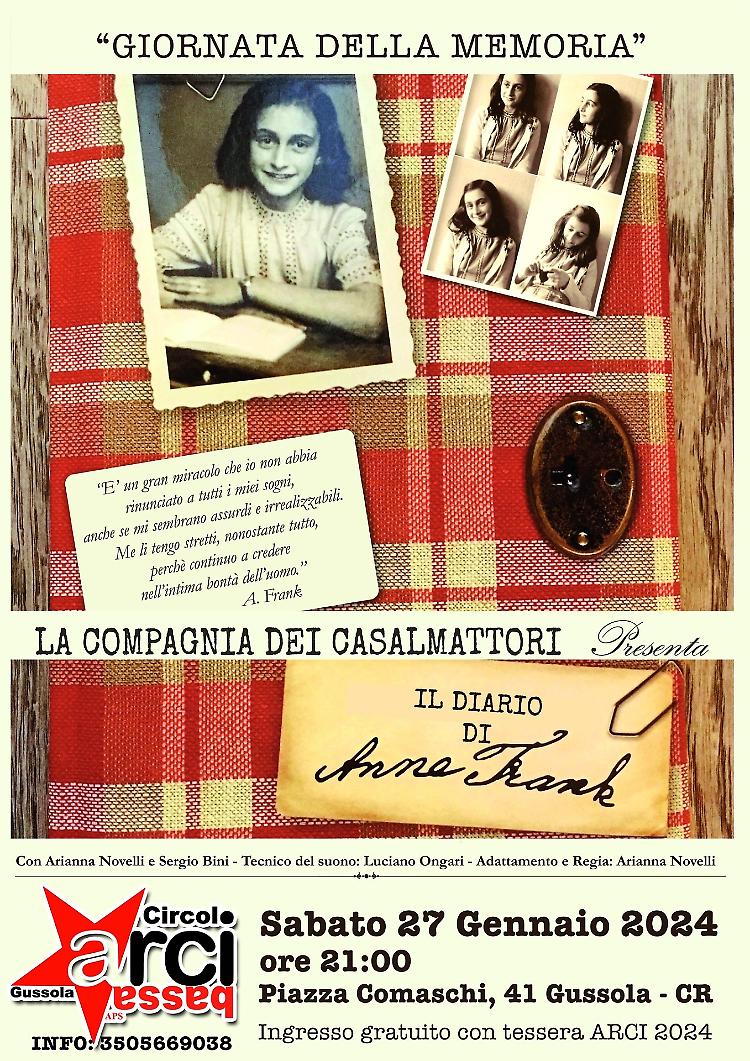 Spettacolo teatrale "Il diario di Anna Frank"