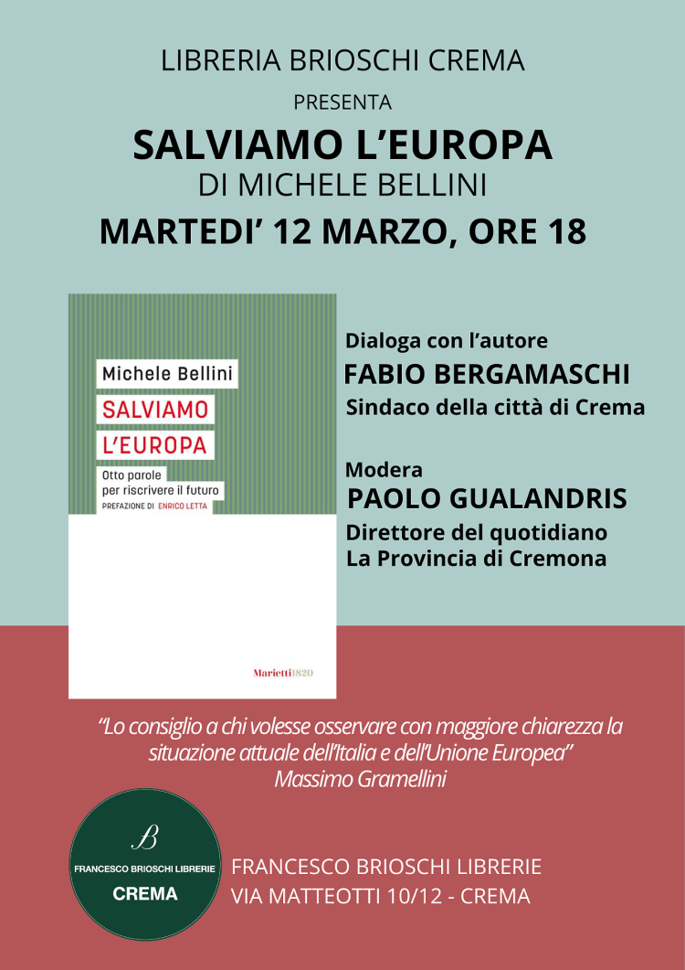 Michele Bellini presenta "Salviamo l'Europa"