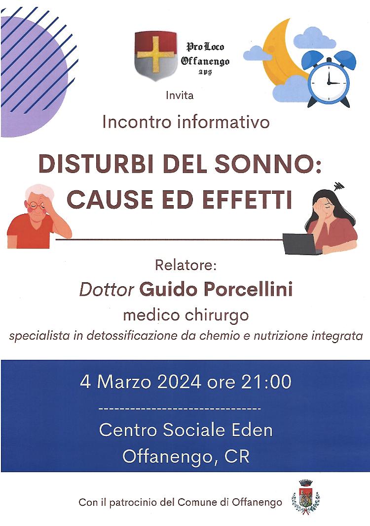 Incontro: disturbi del sonno, cause ed effetti