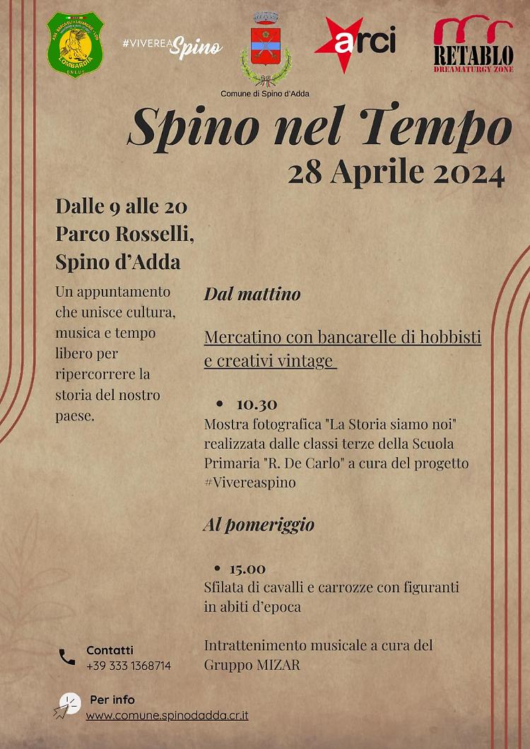 Spino nel Tempo: cultura, musica e tempo libero