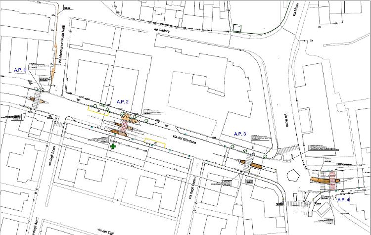 Passaggi pedonali in via del Giordano: entro maggio i lavori di adeguamento