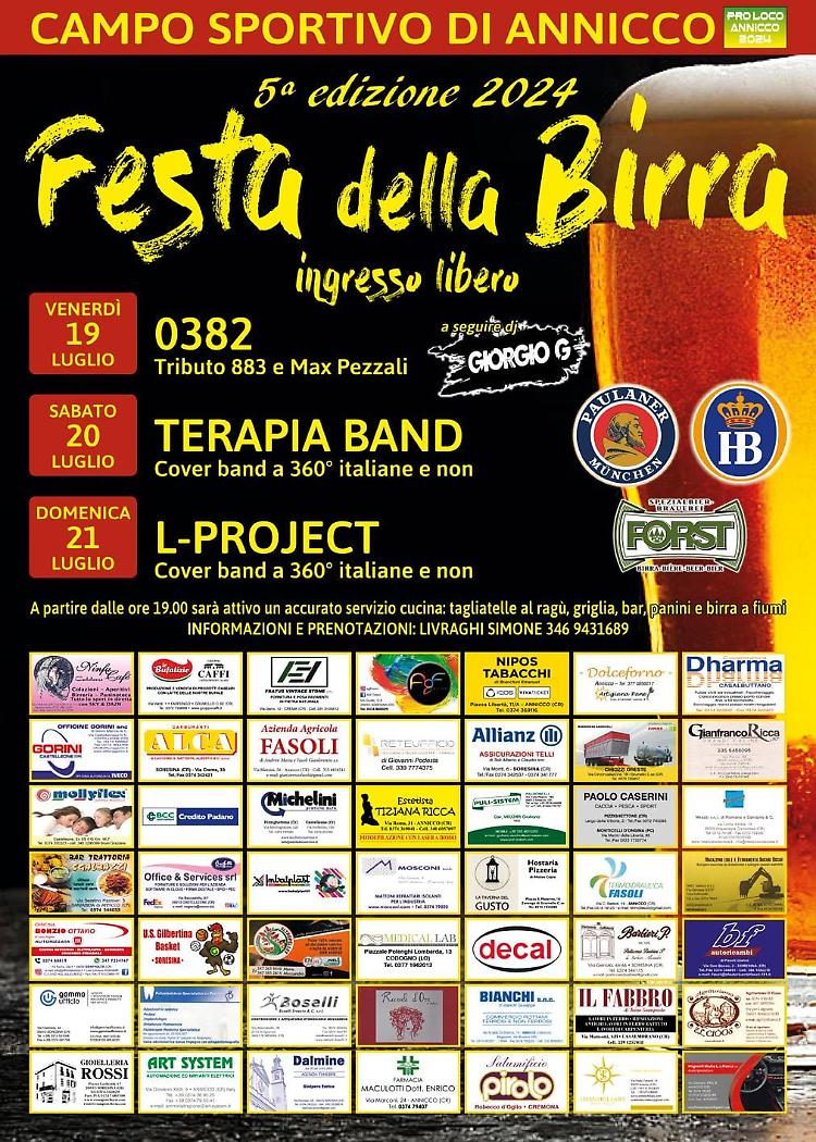 Quinta edizione 'Festa della Birra' di Annicco