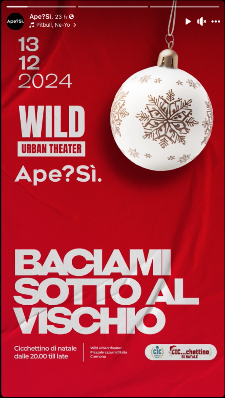 "Ape? Si"  Baciami sotto al vischio