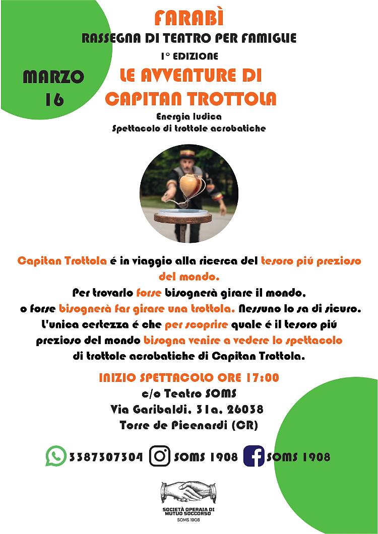 "Le Avventure di Capitan Trottola" spettacolo di trottole acrobatiche