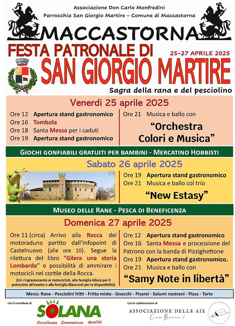 Sagra della rana e del Pesciolino fritto - Festa Patronale di S. Giorgio