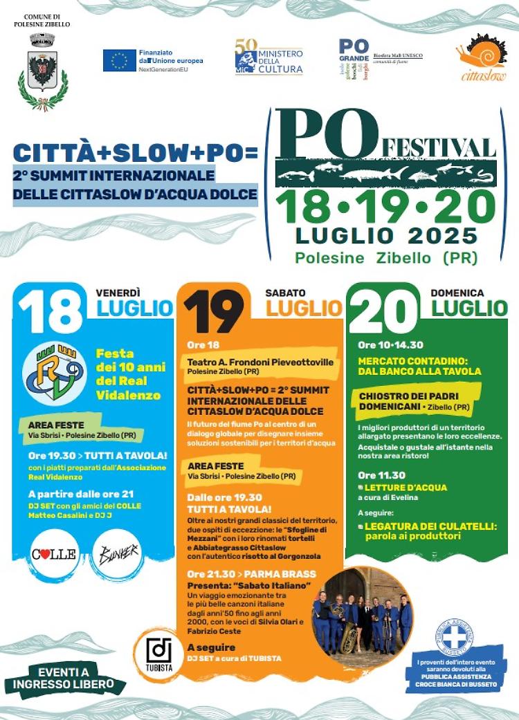 Po Festival: tre giorni di cibo, musica e incontri sulle rive del Po 