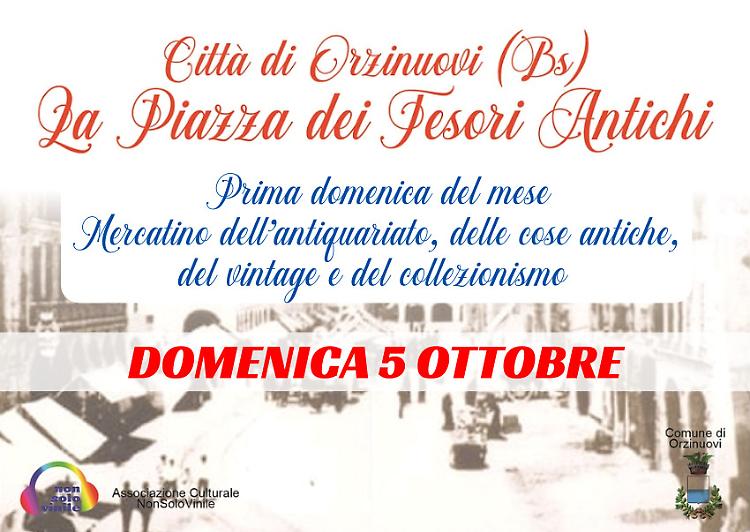 La Piazza dei Tesori Antichi. Mercatino antiquario