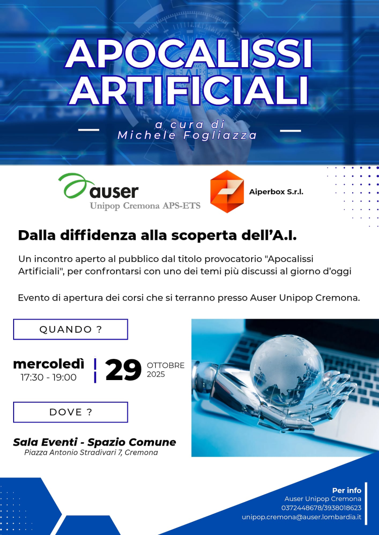 "Apocalissi Artificiali" incontro con Michele Fogliazza