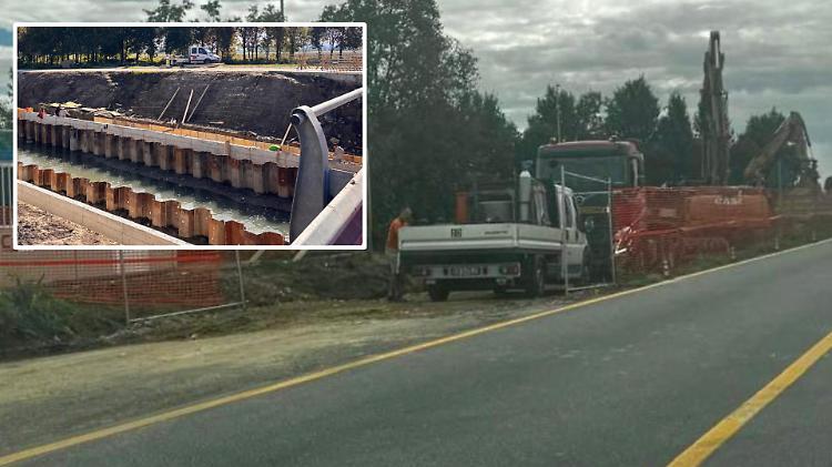 Prosegue il cantiere per la nuova rotatoria sulla Postumia