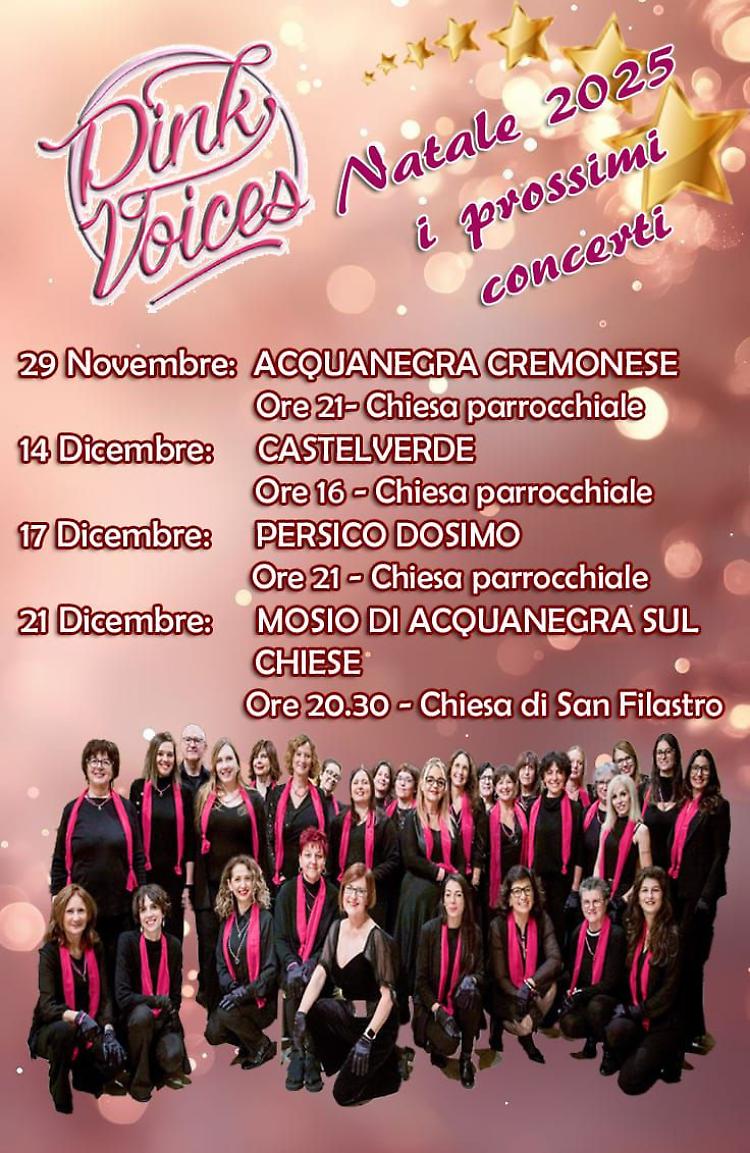 1ª tappa del tour di Natale del coro femminile Pink Voices