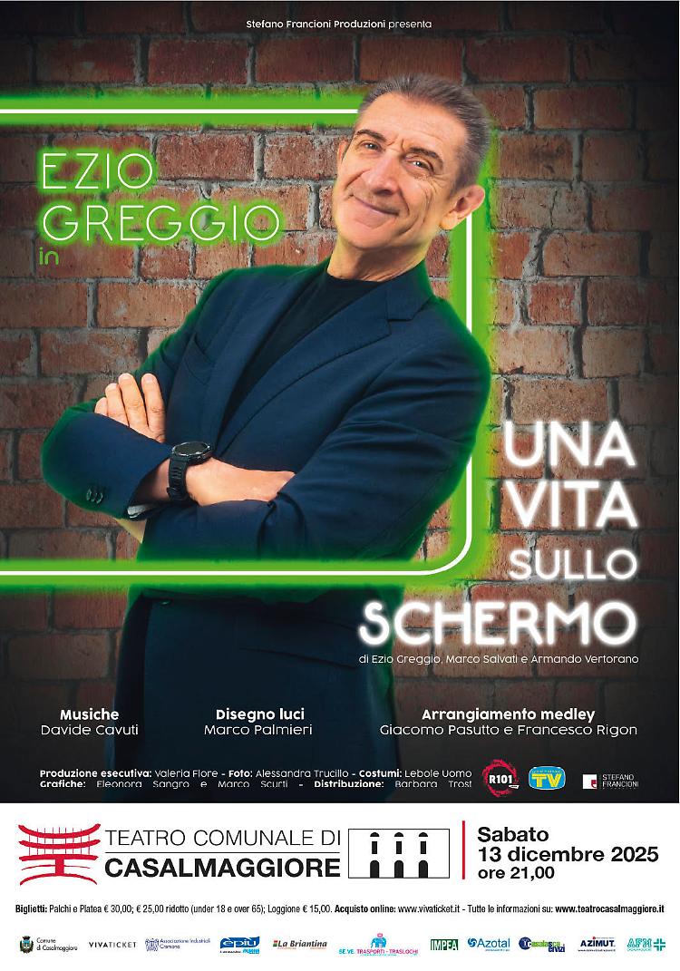 "Una vita sulla schermo" di e con Ezio Greggio