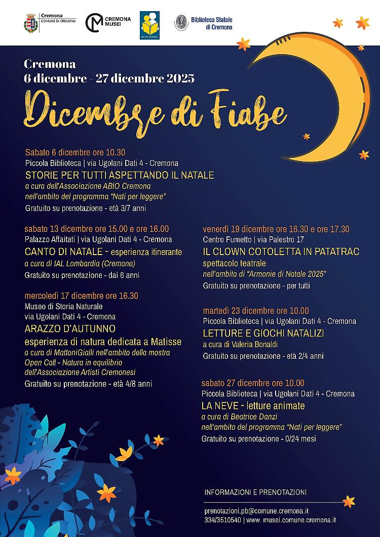 Rassegna "Dicembre di Fiabe" dedicata alle famiglie