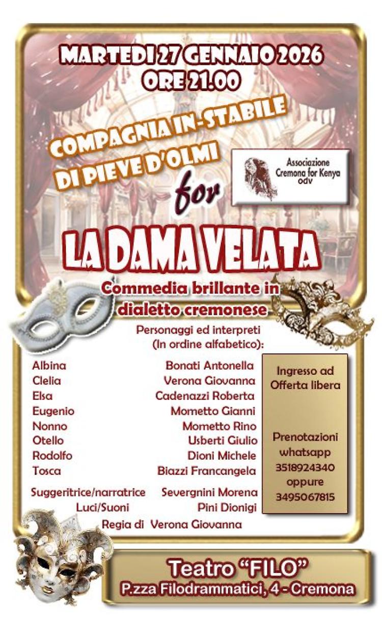 "La dama velata" commedia brillante in dialetto cremonese