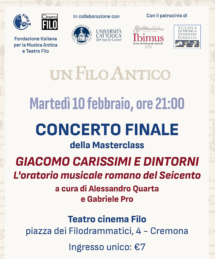 Concerto finale della Masterclass Giacomo Carissimo e dintorni