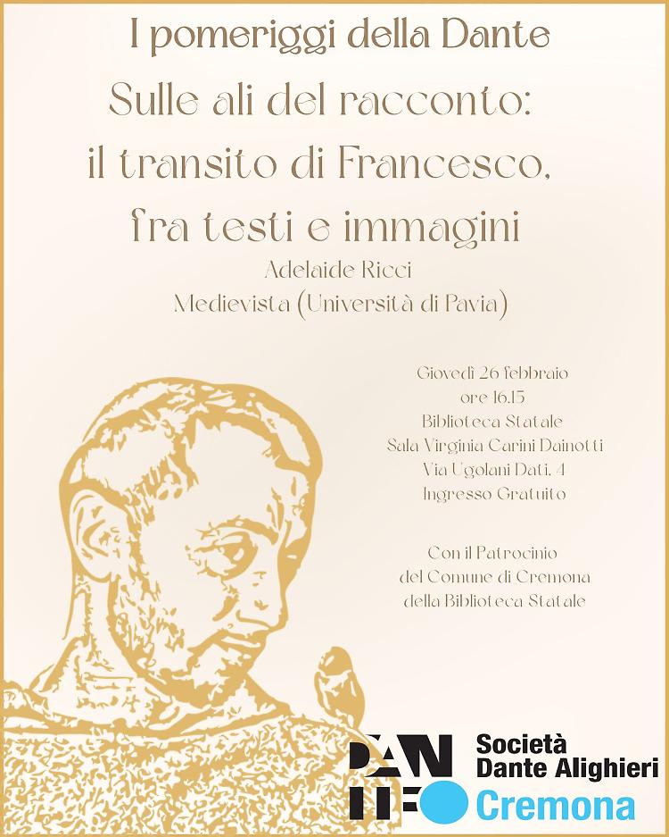 Sulle ali del racconto: il transito di Francesco, fra testi e immagini