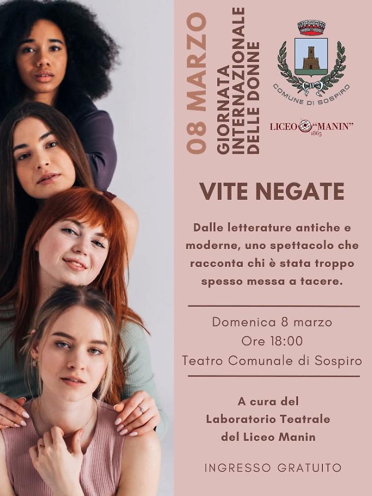 Spettacolo teatrale &ldquo;Vite negate&rdquo;