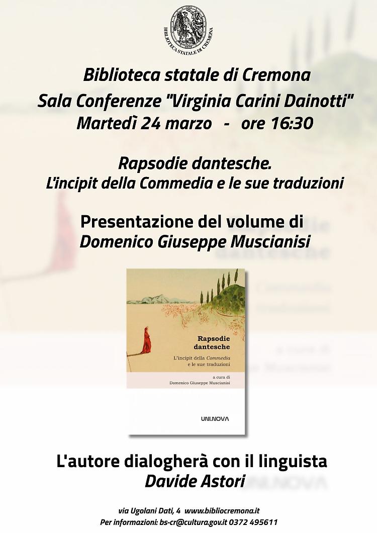 Presentazione del volume Rapsodie dantesche