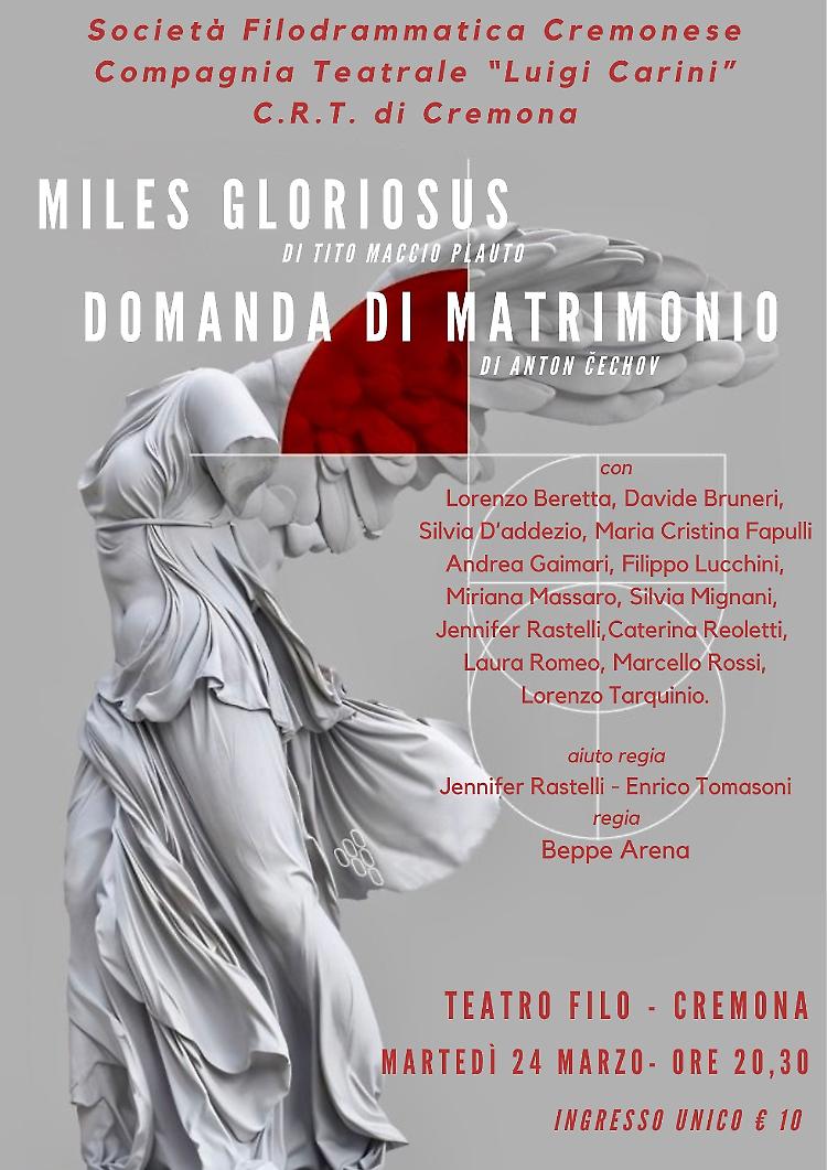  Miles gloriosus di Plauto + Domanda di matrimonio di Cechov